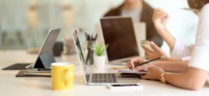 laptops on office desk