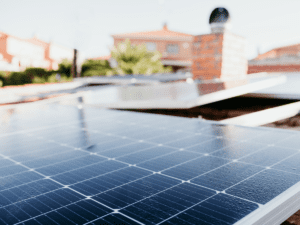 image of solar panels on a roof