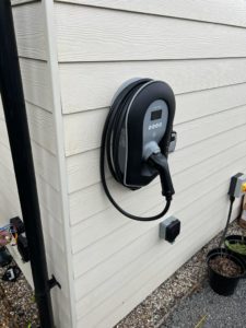 image of an EV charger on a domestic property