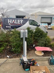 image of the installation of an EV charger