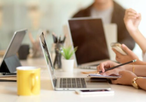 laptops on office desk